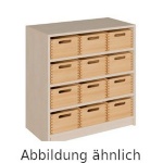 Schränke mit 12 mittleren Massivholzkästen mit SF 